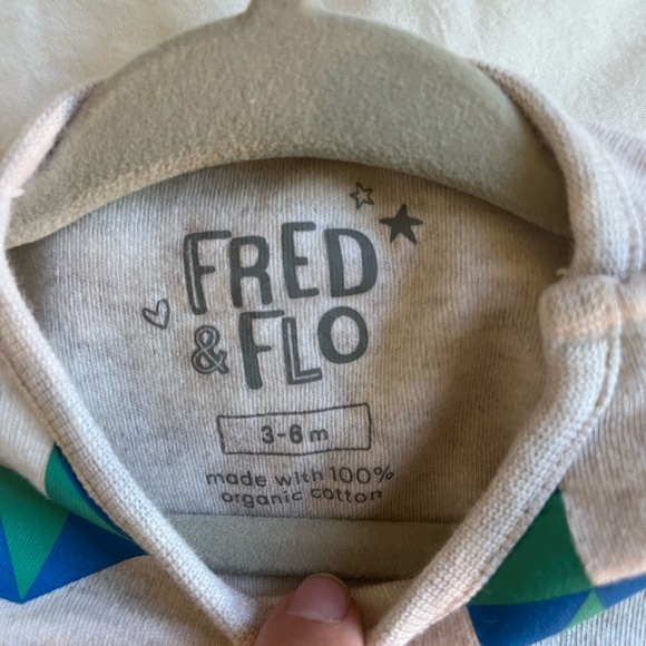 Fred & Flo organic cotton animal pyjama 3-6 months - Picture 4 of 5